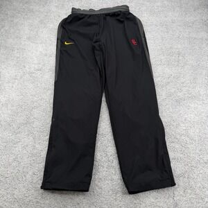 USC Trojans Track Pants Womens Medium Black NCAA Ankle Zip Pocket Swoosh PE Nike